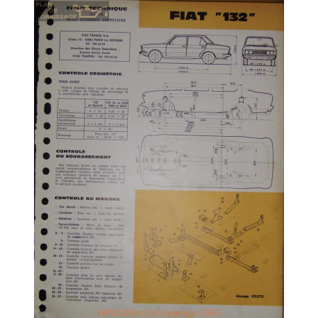 Fiat 132 Carrosserie