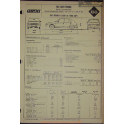 Fiat Ritmo Ii 1301 1498 Fiche Technique