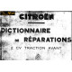 Citroen Dictionnaire De Reparation 2 Cv