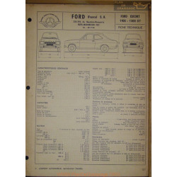 Ford Escort 1100 1300 Gt Fiche Technique