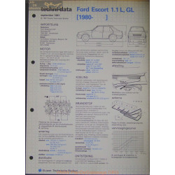 Ford Escort 1100 L Gl Techni 1981