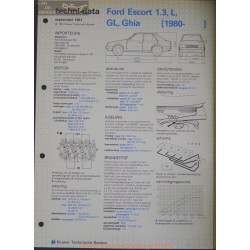 Ford Escort 1300 L Gl Ghia Techni 1981