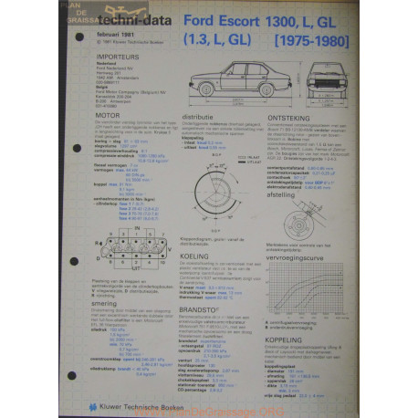 Ford Escort 1300 L Gl Techni 1981