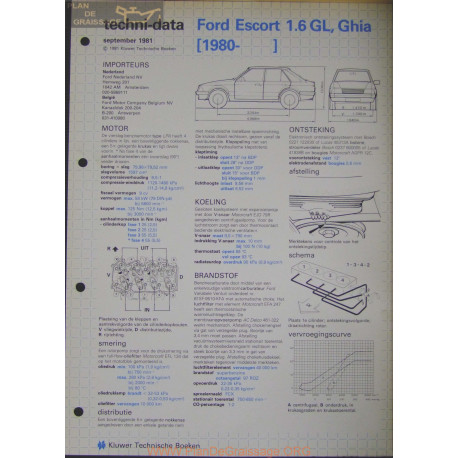 Ford Escort 1600 Gl Ghia Techni 1981