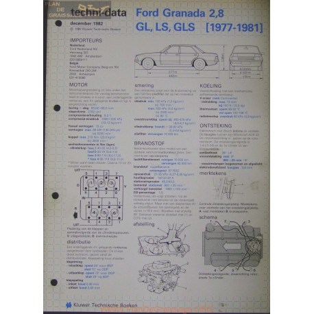Ford Granada 2800 Gl Ls Gls Techni 1982