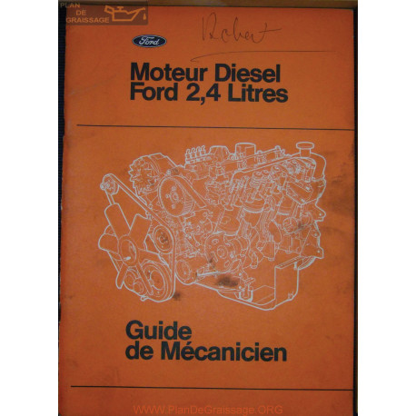 Ford Moteur Diesel 2400 Guide De Mecanicien