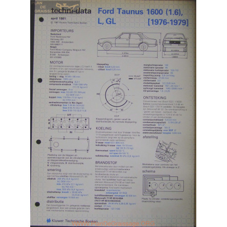 Ford Taunus 1600 L Gl Techni 1981