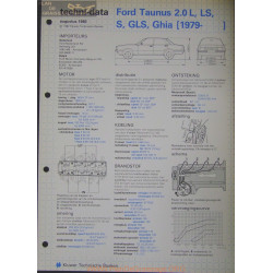Ford Taunus 2000 L Ls Gls Ghia Techni 1983