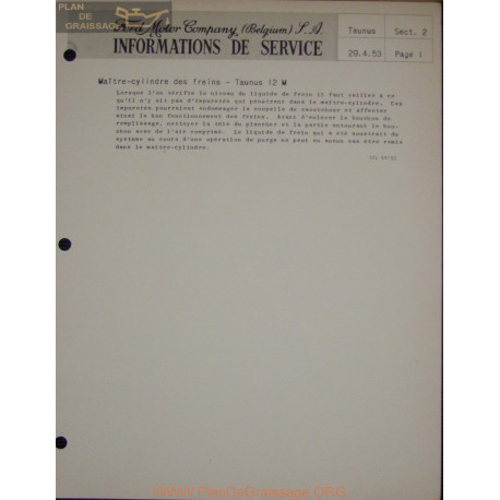 Ford Taunus Service Info 1953 04 29 Sect 2