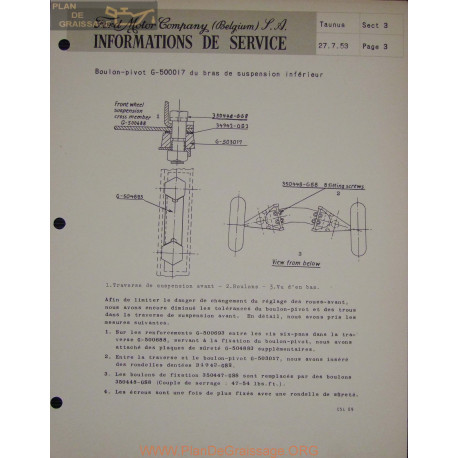 Ford Taunus Service Info 1953 07 27 Sect 3
