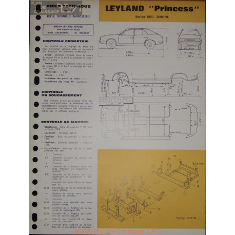Leyland Princess 1800 2000 Hl Carrosserie