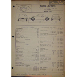 Matra 530 Fiche Technique