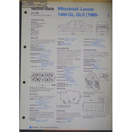Mitsubishi Lancer 1400 Gl Glx Techni 1982