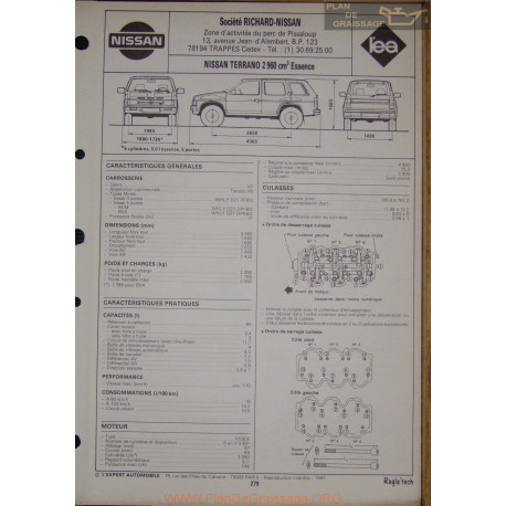 Nissan Terrano 2960 Essence Fiche Technique