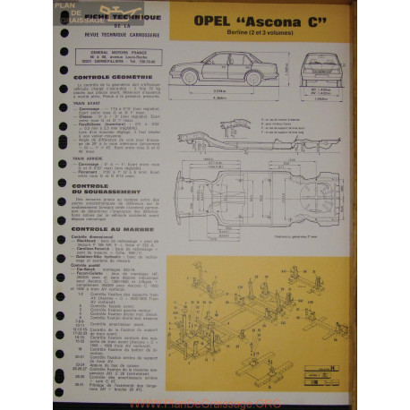 Opel Asconna C Berline Carrosserie