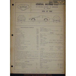 Opel Gt 1900 Fiche Technique