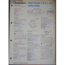 Opel Kadett 1200 S L Gl Techni 1981