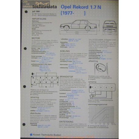 Opel Rekord 1700 N Techni 1981