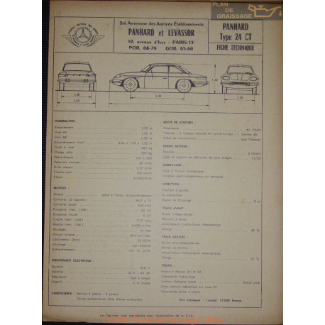 Panhard 24 Ct Fiche Technique