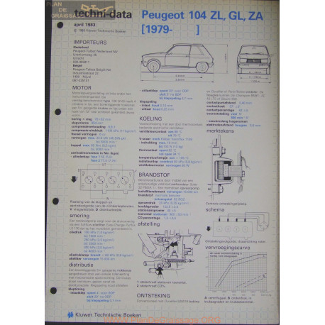 Peugeot 104 Zl Gl Za Techni 1983