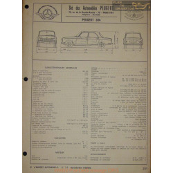 Peugeot 304 Fiche Service