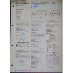 Peugeot 305 Gl Gr Techni 1981