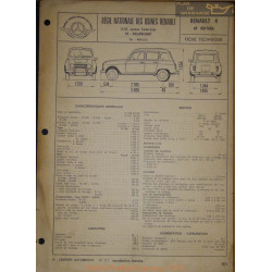 Renault 4 Et Derives Fiche Technique