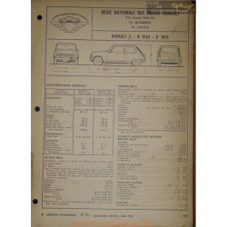 Renault 5 R1220 R1222 Fiche Technique