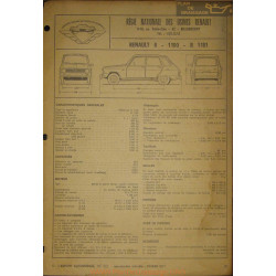 Renault 6 1100 R1181 Fiche Technique