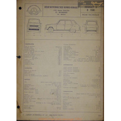 Renault 6 R1180 Fiche Technique Bis