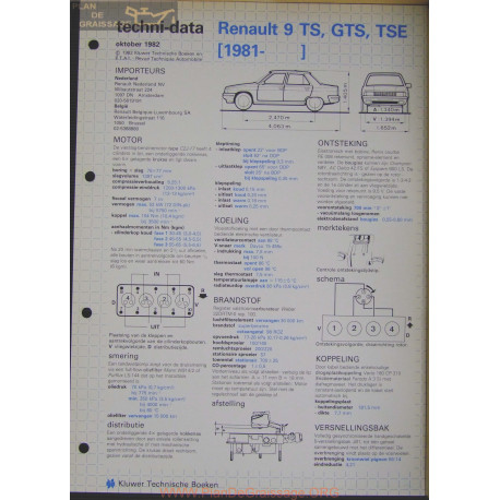 Renault 9 Ts Gts Tse Techni 1982