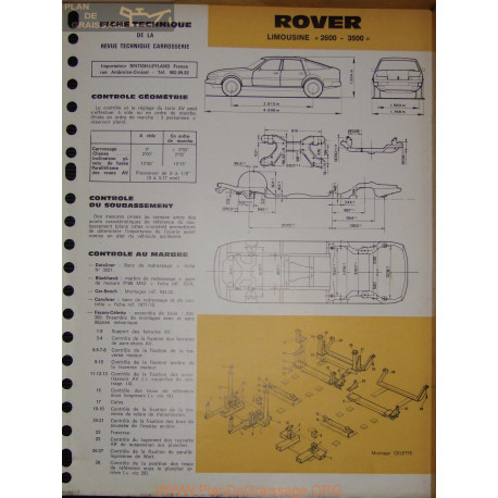 Rover Limousine 2600 3500 Carrosserie