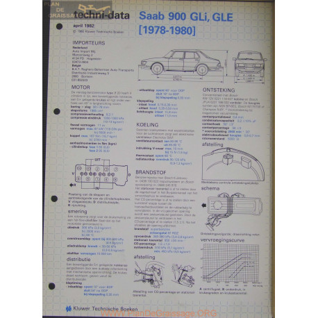 Saab 900 Gli Gle Techni 1982