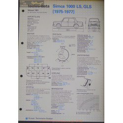 Simca 1000 Ls Gls Techni 1981