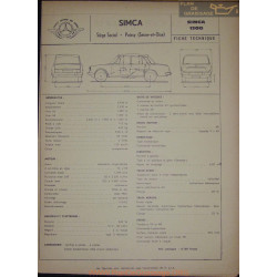 Simca 1300 Fiche Technique