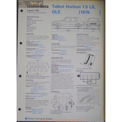 Talbot Horizon 1500 Ls Gls Techni 1983