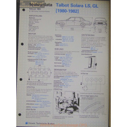 Talbot Solara Ls Gl Techni 1983