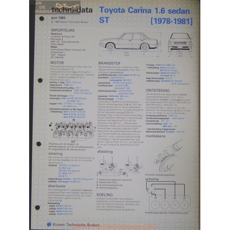 Toyota Carina 1600 Sedan St Techni 1983