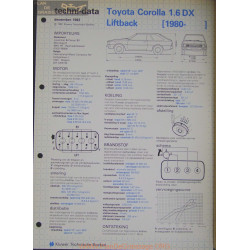 Toyota Corolla 1600 Dx Liftback Techni 1983 Bis