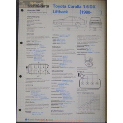 Toyota Corolla 1600 Dx Liftback Techni 1983