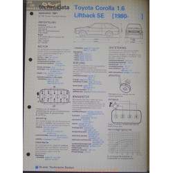 Toyota Corolla 1600 Liftback Se Techni 1981