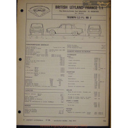 Triumph 2500 Pi Mk 2 Fiche Technique