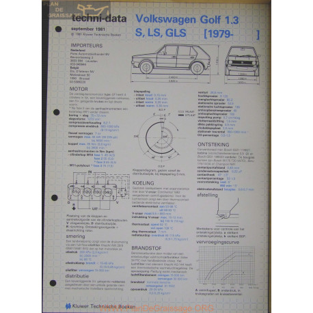 Volkswagen Golf 1300 S Ls Gls Techni 1981