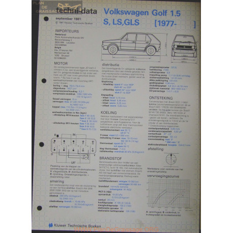 Volkswagen Golf 1500 S Ls Gls Techni 1981