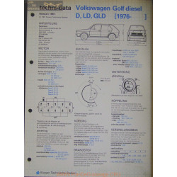Volkswagen Golf Diesel D Ld Gld Techni 1981