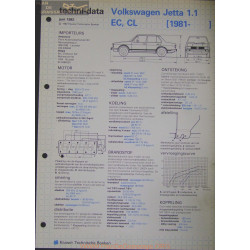 Volkswagen Jetta 1100 Ec Cl Techni 1982