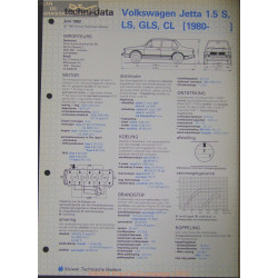 Volkswagen Jetta 1500 S Ls Gls Cl Techni 1982