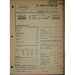 Volkswagen K 70 L S Ls Fiche Technique