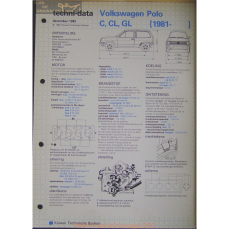 Volkswagen Polo C Cl Gl Techni 1982