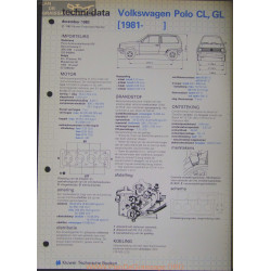 Volkswagen Polo Cl Gl Techni 1982